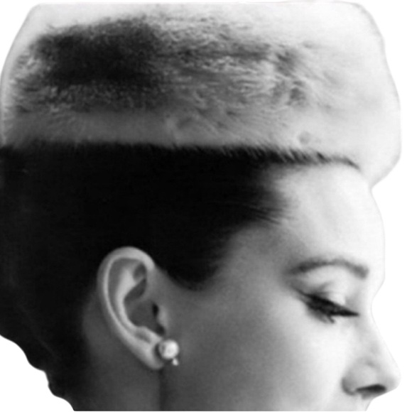 Genuine MINK Audrey Hepburn Style Pillbox Hat - Picture 1 of 4